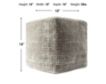 Lr Home Gray & Beige Pouf small image number 5