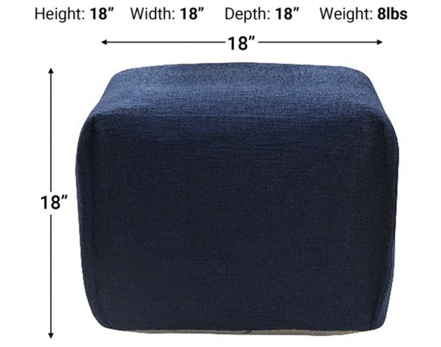 Lr Home Navy Casual Pouf large image number 9