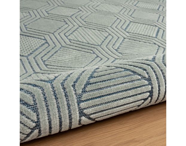Lr Home Veranda 5' x 7' Gray and Blue Outdoor Rug large image number 4