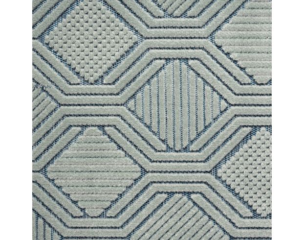 Lr Home Veranda 7.9' x 9.9' Gray and Blue Outdoor Rug large image number 6