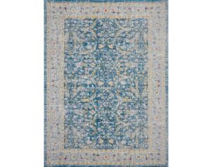 Lr Home Antiquity 5'3" x 7'10" Blue Distressed Outdoor Rug