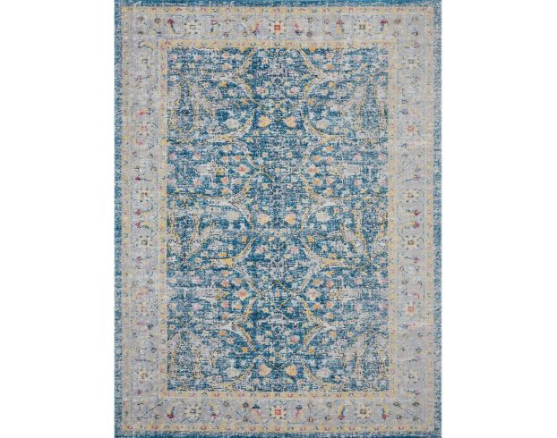 Lr Home Antiquity 5'3" x 7'10" Blue Distressed Outdoor Rug large image number 1