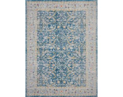 Lr Home Antiquity 5'3" x 7'10" Blue Distressed Outdoor Rug