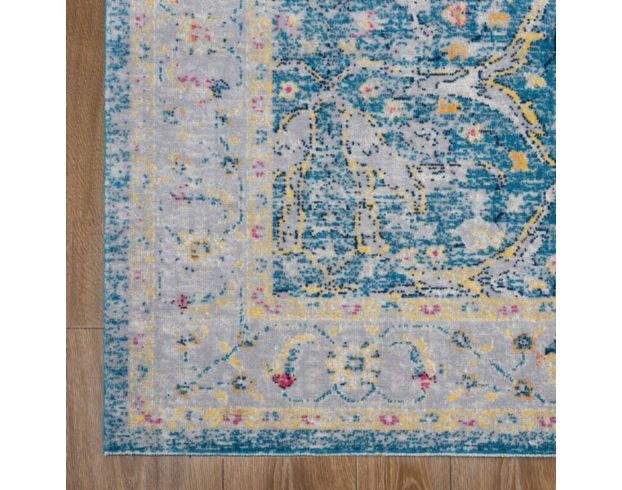 Lr Home Antiquity 5'3" x 7'10" Blue Distressed Outdoor Rug large image number 3