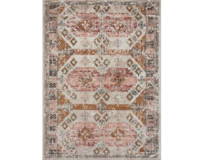 Lr Home Antiquity 5'3" x 7'10" Pink Mosaic Outdoor Rug