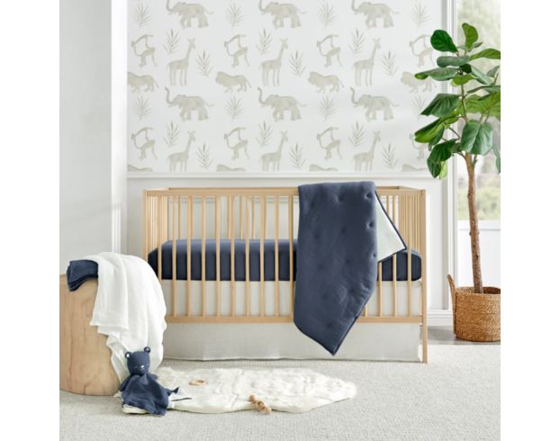 Levtex 5 Piece Navy Cloud Muslin Crib Bedding Set Homemakers