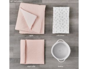 Levtex 4-Piece Pink Mills Crib Bedding