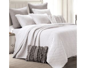 Levtex Astoria White 3-Piece Queen/Full Quilt Set