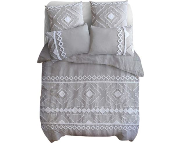 Levtex Harleson 3-Piece Gray Queen Comforter Set large image number 1