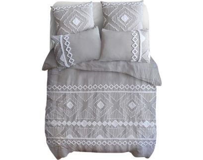 Levtex Harleson 3-Piece Gray Queen Comforter Set