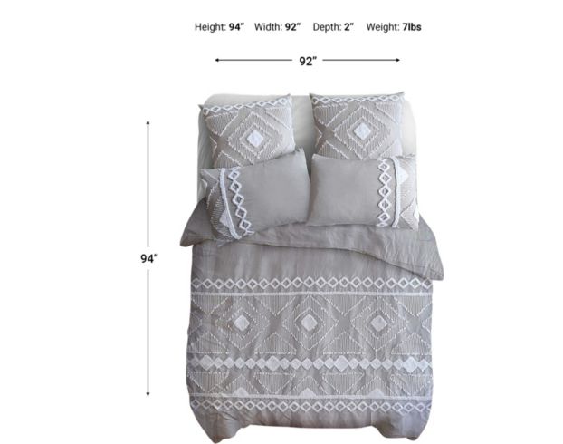 Levtex Harleson 3-Piece Gray Queen Comforter Set large image number 7
