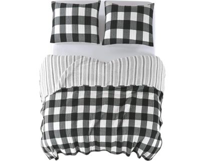 Levtex Camden 3-Piece Black King Quilt Set