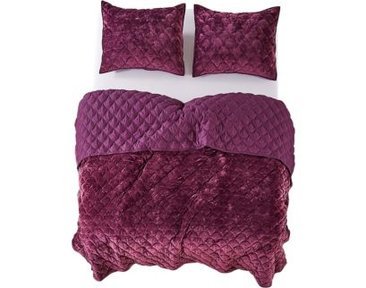 Levtex Ellora Velvet Plum Queen Quilt