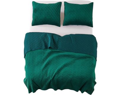 Levtex Empire Velvet Green Queen Quilt