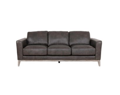 Leather Italia Ramsey Storm Gray Genuine Leather Sofa