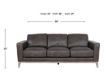 Leather Italia Ramsey Storm Gray Genuine Leather Sofa small image number 10