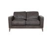 Leather Italia Ramsey Storm Gray Genuine Leather Loveseat small image number 1