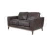 Leather Italia Ramsey Storm Gray Genuine Leather Loveseat small image number 2