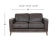 Leather Italia Ramsey Storm Gray Genuine Leather Loveseat small image number 10