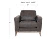 Leather Italia Ramsey Storm Gray Genuine Leather Chair small image number 10