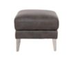 Leather Italia Ramsey Storm Gray Genuine Leather Ottoman small image number 1