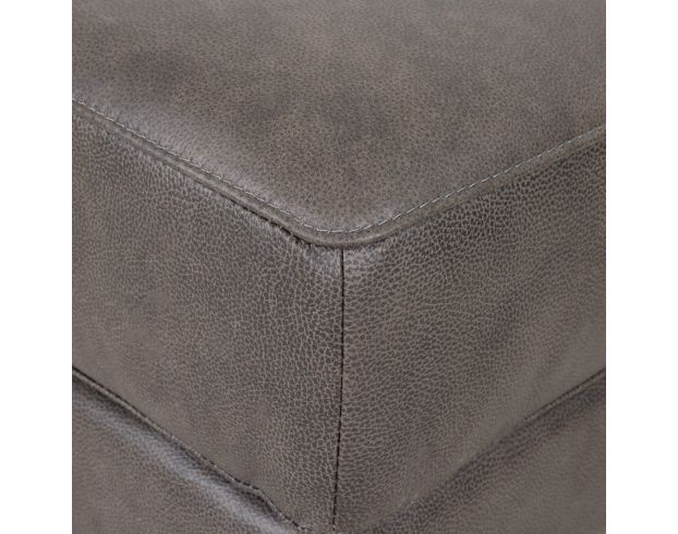 Leather Italia Ramsey Storm Gray Genuine Leather Ottoman large image number 5