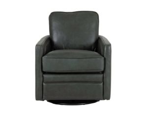 Leather Italia Turner Forest Green Genuine Leather Swivel Glider