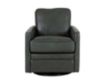 Leather Italia Turner Forest Green Genuine Leather Swivel Glider small image number 1