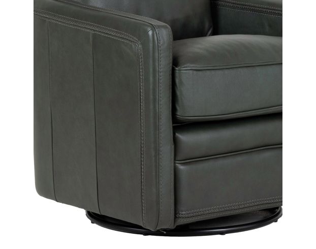 Leather Italia Turner Forest Green Genuine Leather Swivel Glider large image number 6