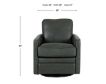 Leather Italia Turner Forest Green Genuine Leather Swivel Glider small image number 8