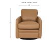 Leather Italia Turner Camel Brown Genuine Leather Swivel Glider small image number 8