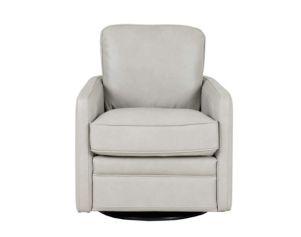 Leather Italia Turner Stone Gray Genuine Leather Swivel Glider