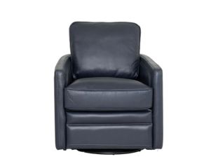 Leather Italia Turner Blue Genuine Leather Swivel Glider