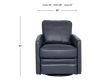 Leather Italia Turner Blue Genuine Leather Swivel Glider small image number 8