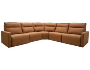 Leather Italia Adell 5-Piece Leather Power Recline Sectional