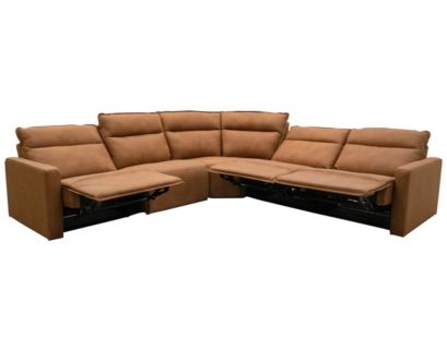 Leather Italia Adell 5-Piece Leather Power Recline Sectional