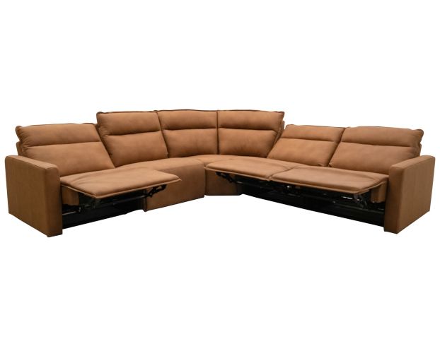 Leather Italia Adell 5-Piece Leather Power Recline Sectional large image number 2