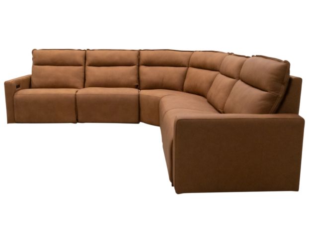 Leather Italia Adell 5-Piece Leather Power Recline Sectional large image number 3