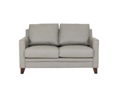 Leather Italia Stanton Gray Genuine Leather Loveseat