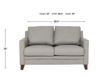 Leather Italia Stanton Gray Genuine Leather Loveseat small image number 8