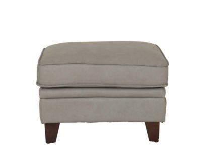 Leather Italia Stanton Gray Genuine Leather Ottoman