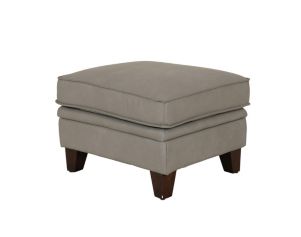 Leather Italia Stanton Gray Genuine Leather Ottoman