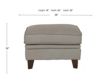 Leather Italia Stanton Gray Genuine Leather Ottoman small image number 5