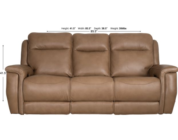 Leather Italia Fischer Leather Power Recline Sofa large image number 7