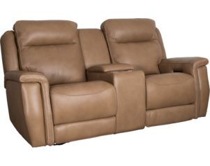 Leather Italia Fischer Leather Power Recline Console Loveseat