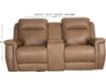 Leather Italia Fischer Leather Power Recline Console Loveseat small image number 7