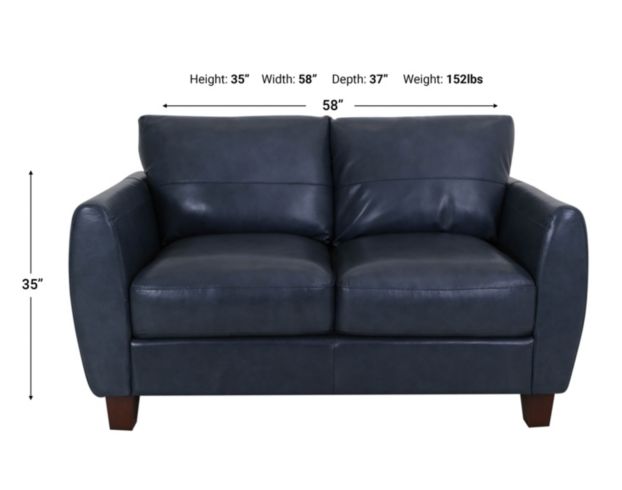 Leather Italia Traverse Genuine Leather Loveseat large image number 3