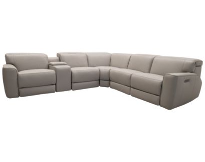 Leather Italia Skyway Leather Power Reclining 6-Piece Sectional