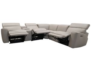Leather Italia Skyway Leather Power Reclining 6-Piece Sectional
