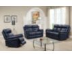 Leather Italia Joplin Blue Leather Power Reclining Loveseat small image number 2